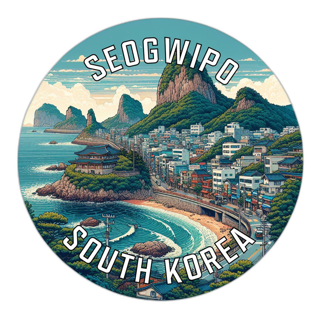 Seogwipo Korea South Souvenir Die Cut Flat Magnet Image 1