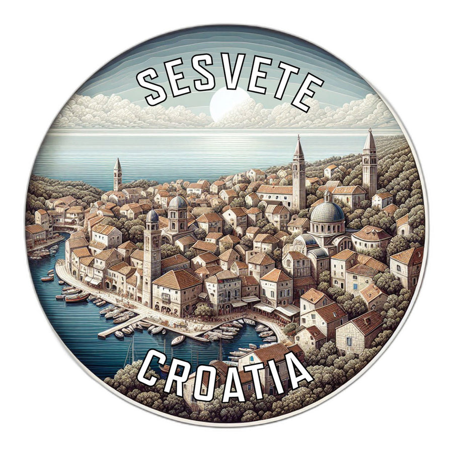 Sesvete Croatia Souvenir Die Cut Flat Magnet Image 1