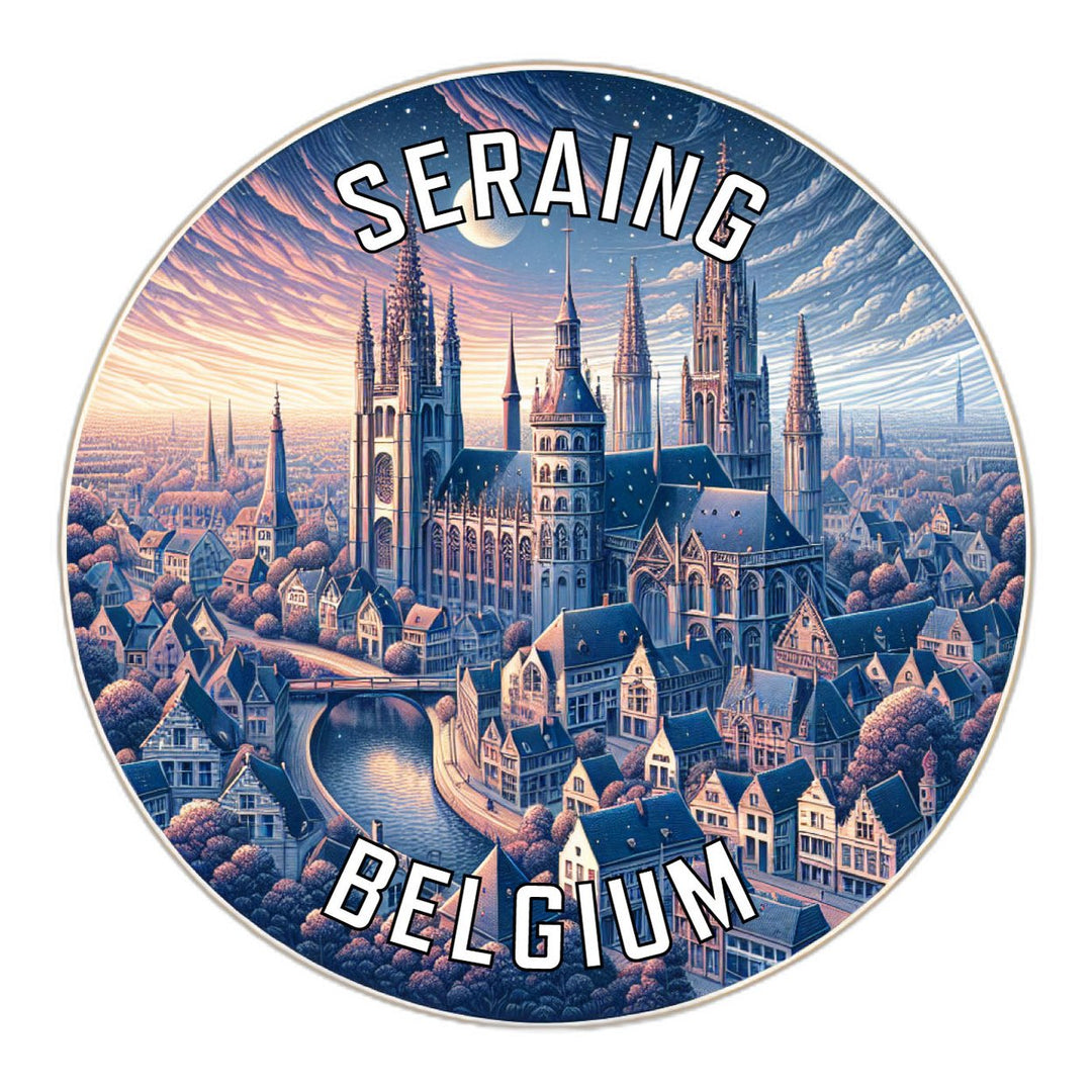 Seraing Belgium Souvenir Die Cut Flat Magnet Image 1