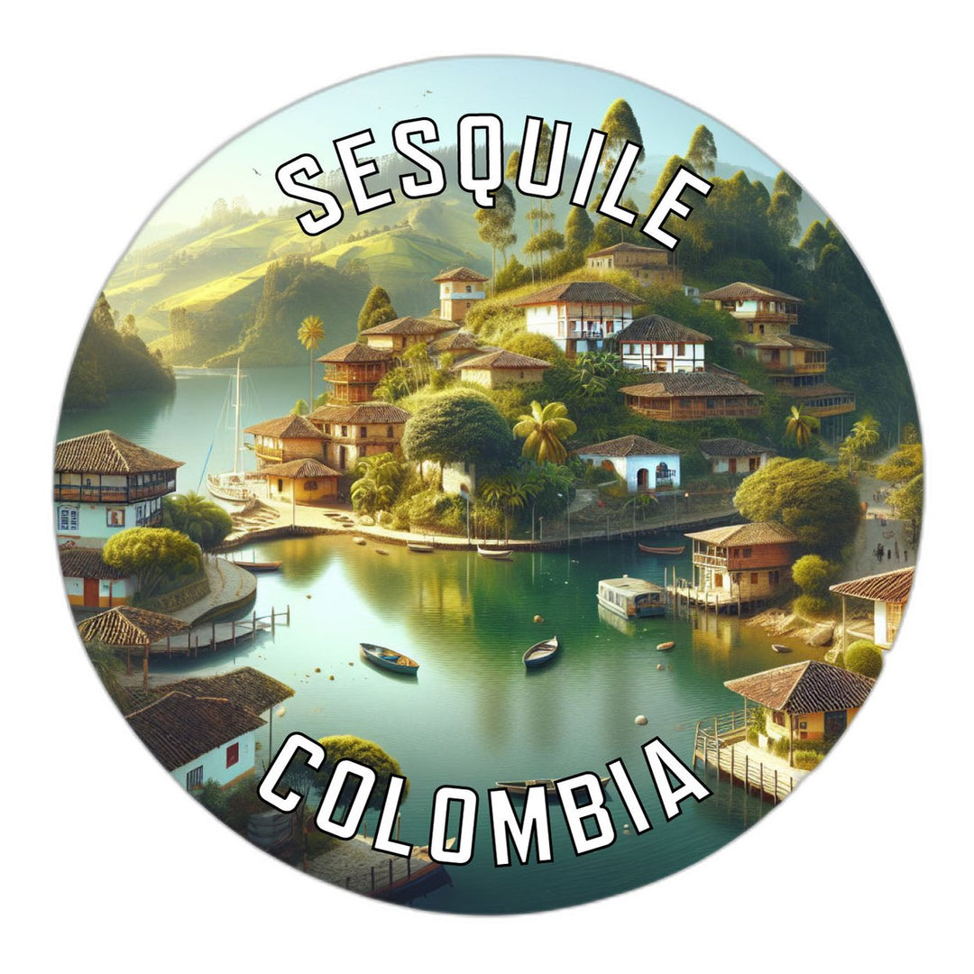 Sesquile Colombia Souvenir Die Cut Flat Magnet Image 1