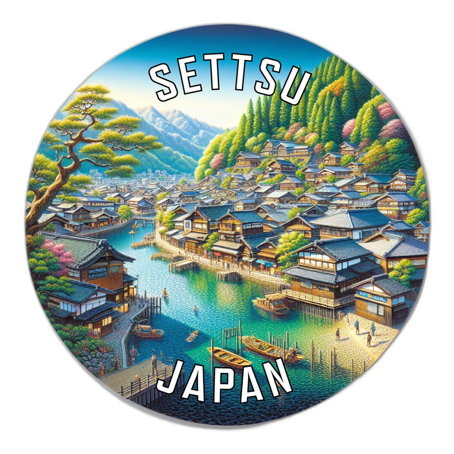 Settsu Japan Souvenir Die Cut Flat Magnet Image 1