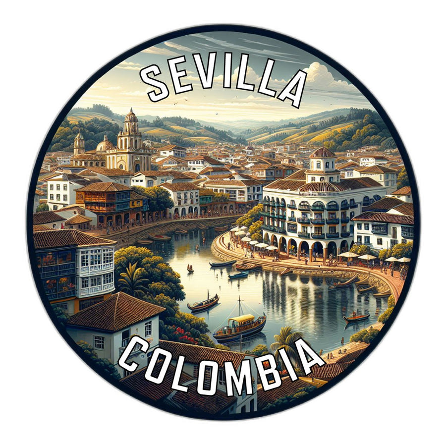 Sevilla Colombia Souvenir Die Cut Flat Magnet Image 1