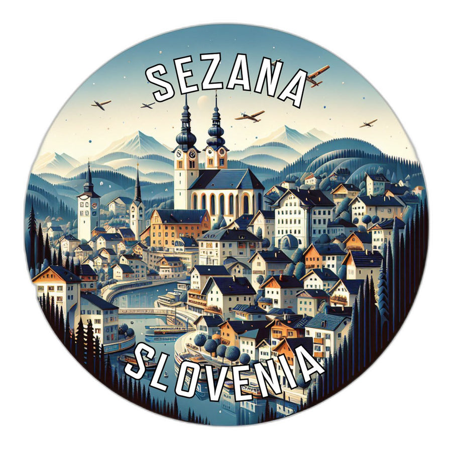 Sezana Slovenia Souvenir Die Cut Flat Magnet Image 1