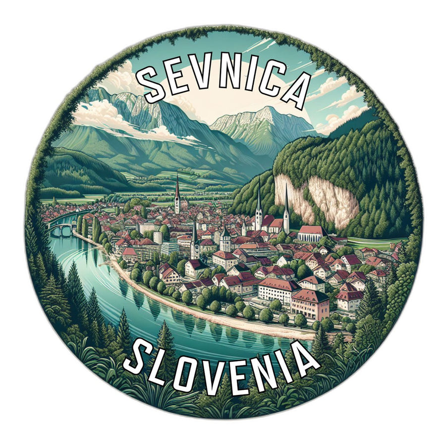 Sevnica Slovenia Souvenir Die Cut Flat Magnet Image 1