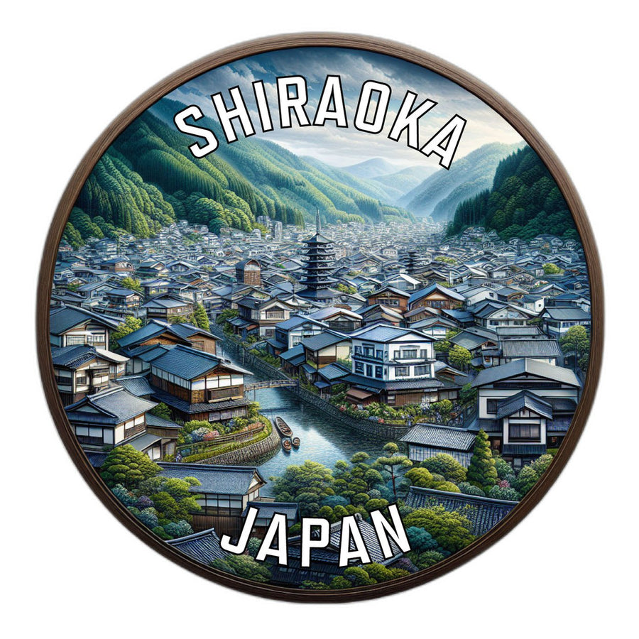 Shiraoka Japan Souvenir Die Cut Flat Magnet Image 1