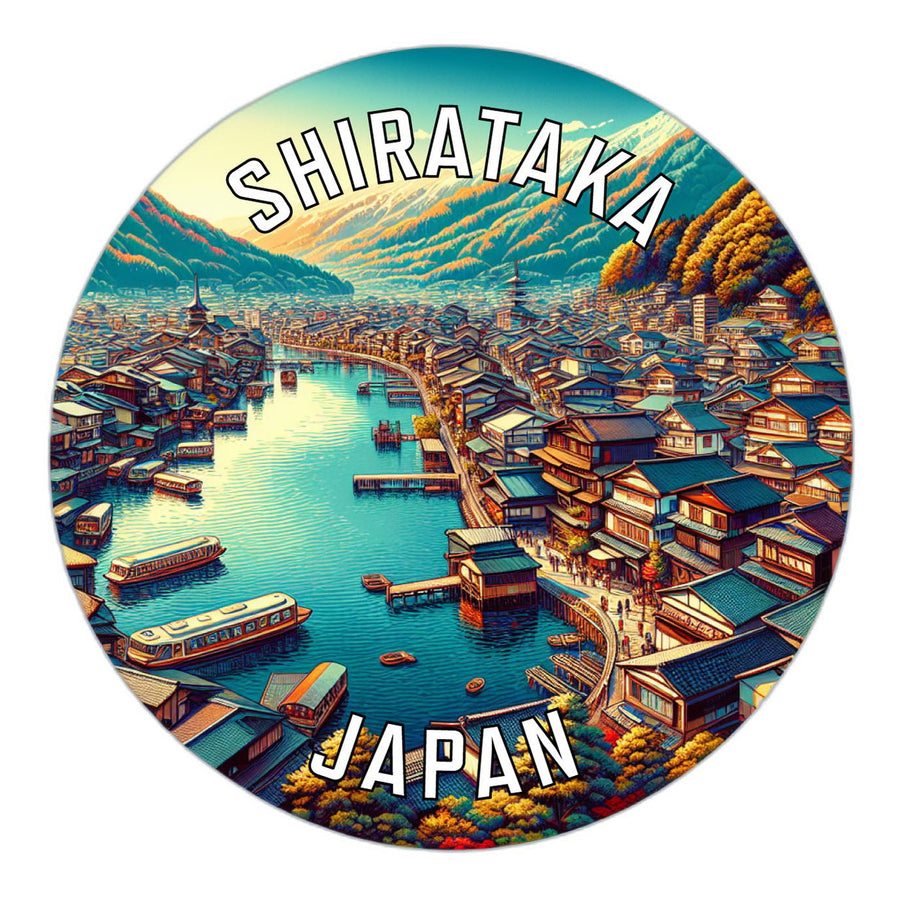 Shirataka Japan Souvenir Die Cut Flat Magnet Image 1