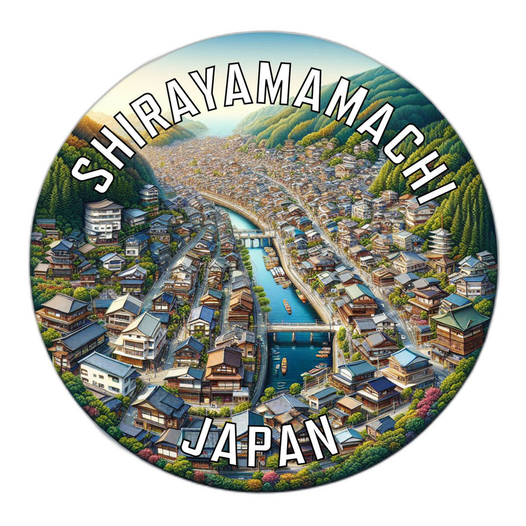 Shirayamamachi Japan Souvenir Die Cut Flat Magnet Image 1