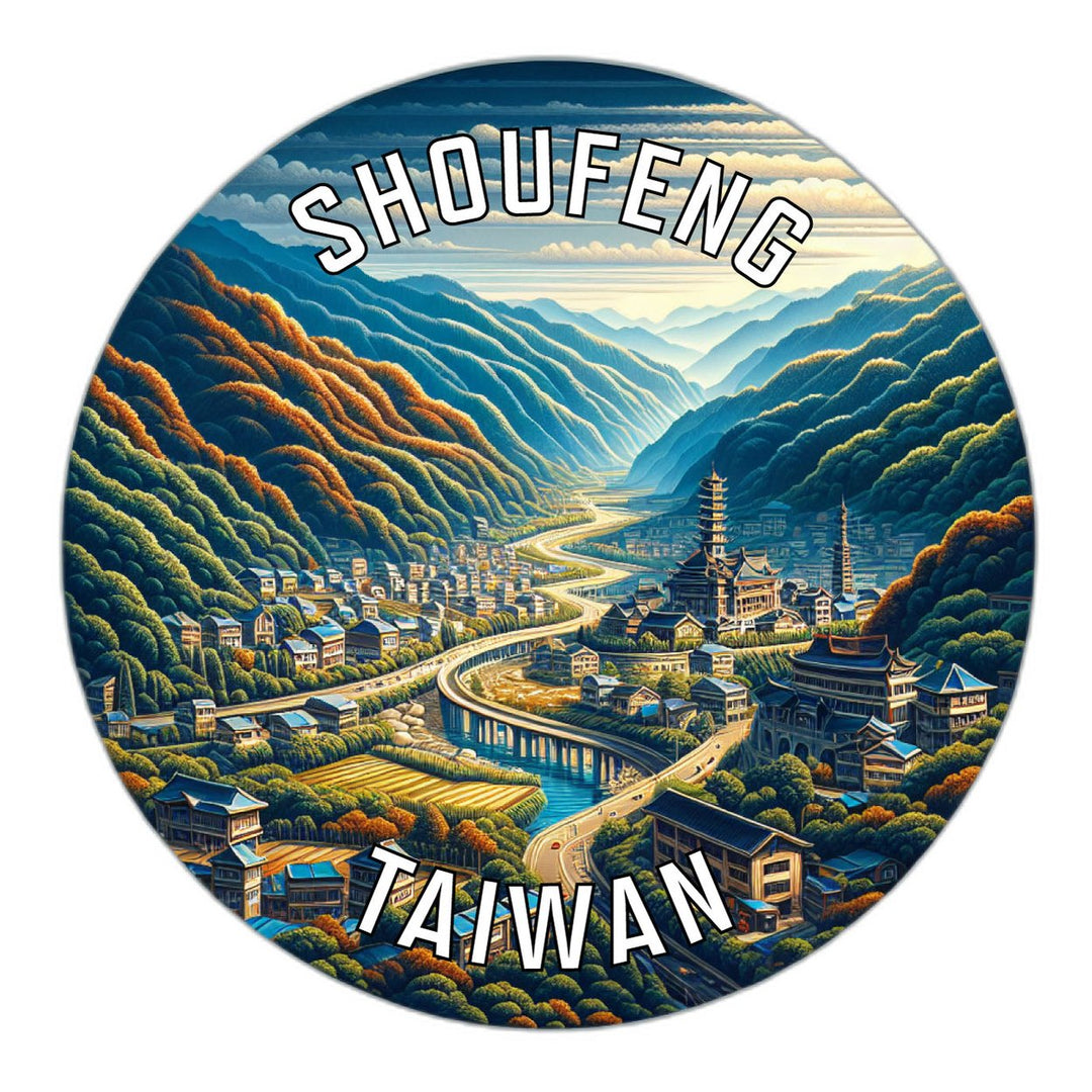 Shoufeng Taiwan Souvenir Die Cut Flat Magnet Image 1