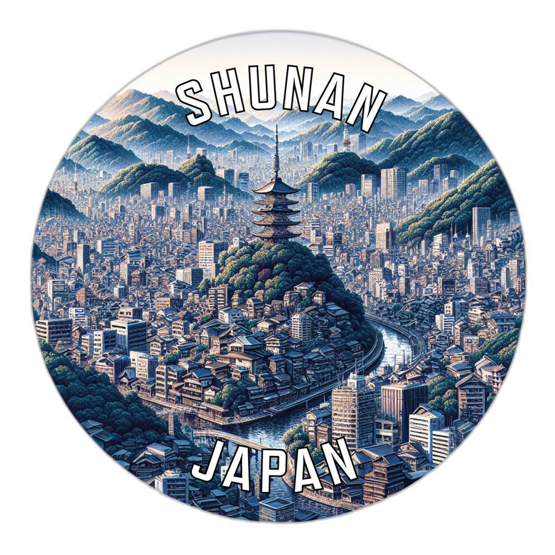 Shunan Japan Souvenir Die Cut Flat Magnet Image 1