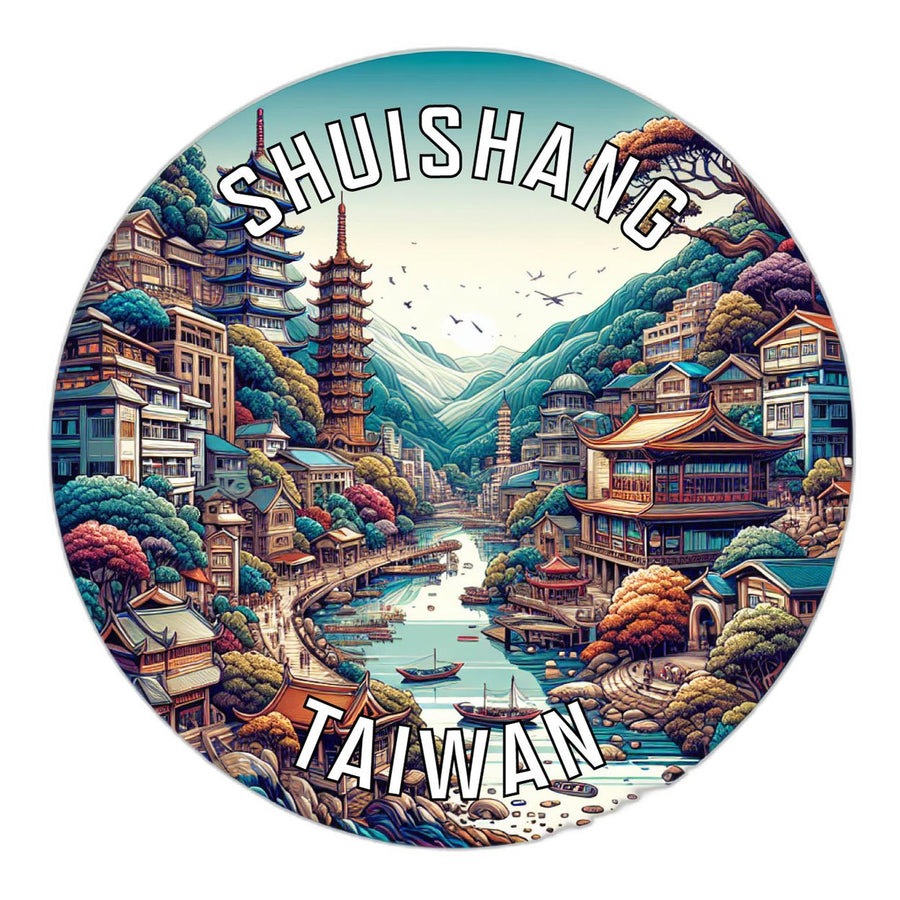 Shuishang Taiwan Souvenir Die Cut Flat Magnet Image 1