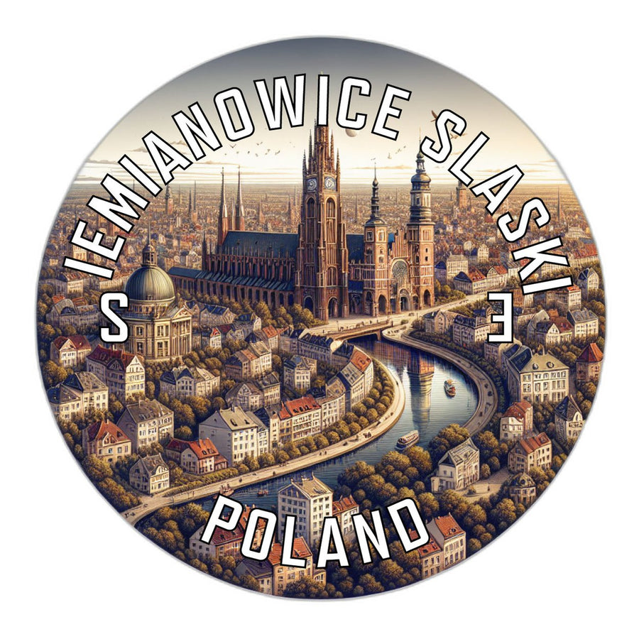 Siemianowice Slaskie Poland Souvenir Die Cut Flat Magnet Image 1