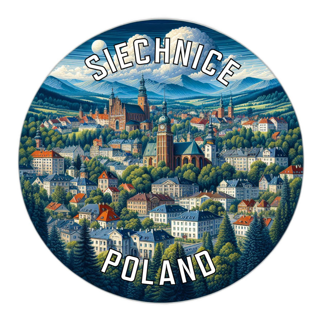 Siechnice Poland Souvenir Die Cut Flat Magnet Image 1