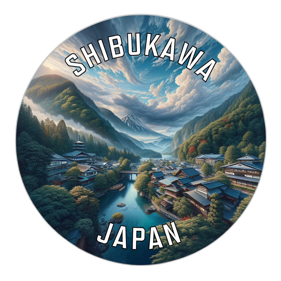 Shibukawa Japan Souvenir Die Cut Flat Magnet Image 1