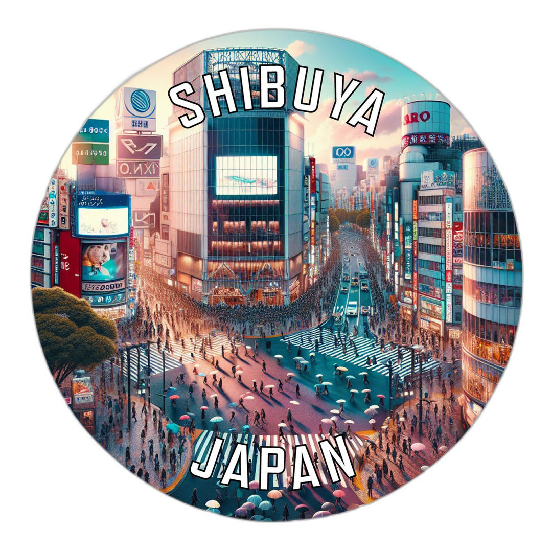 Shibuya Japan Souvenir Die Cut Flat Magnet Image 1