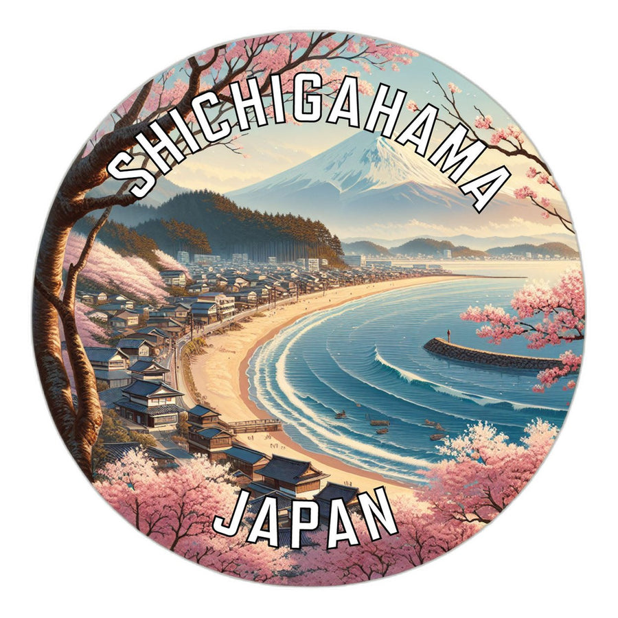 Shichigahama Japan Souvenir Die Cut Flat Magnet Image 1