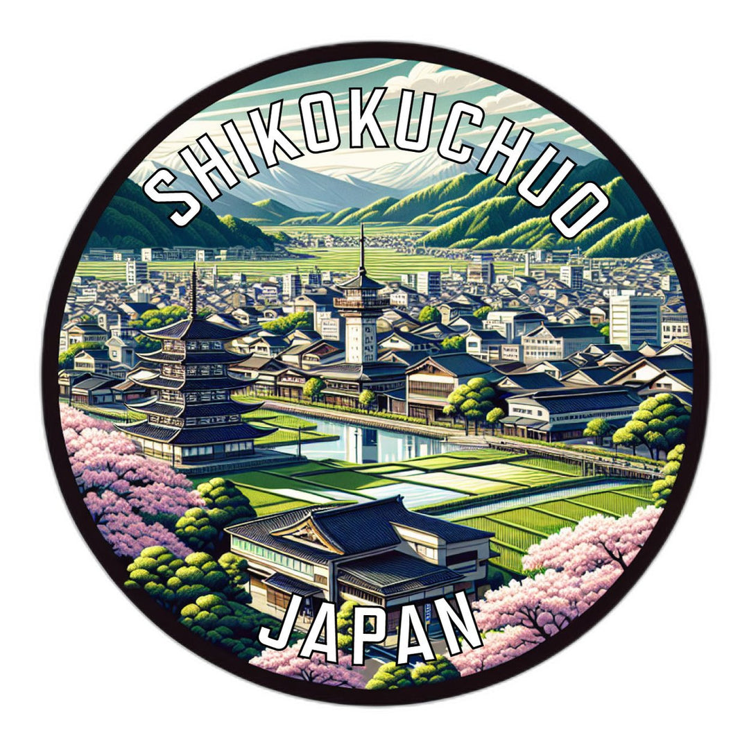 Shikokuchuo Japan Souvenir Die Cut Flat Magnet Image 1