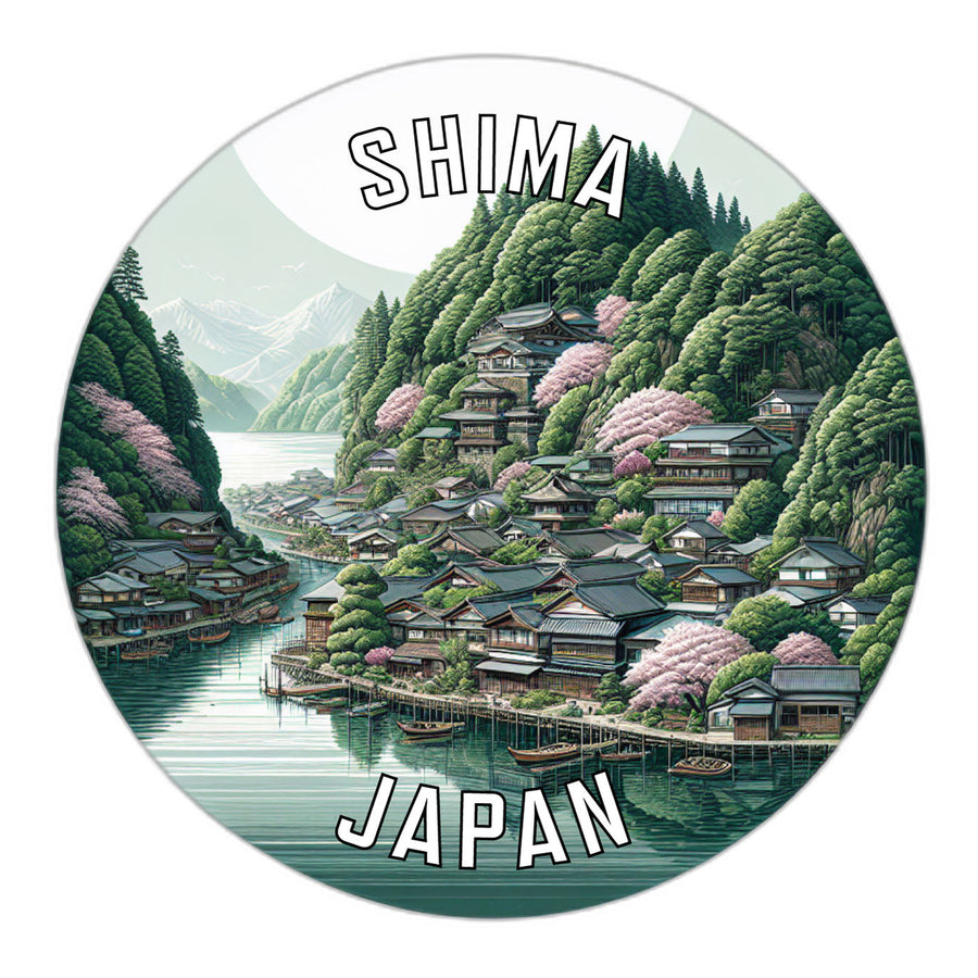 Shima Japan Souvenir Die Cut Flat Magnet Image 1