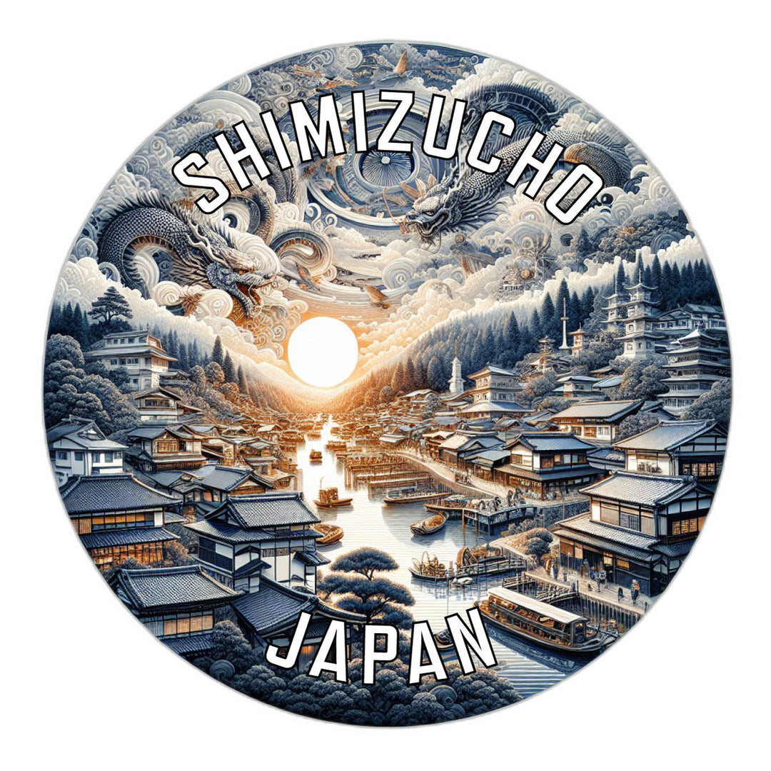 Shimizucho Japan Souvenir Die Cut Flat Magnet Image 1