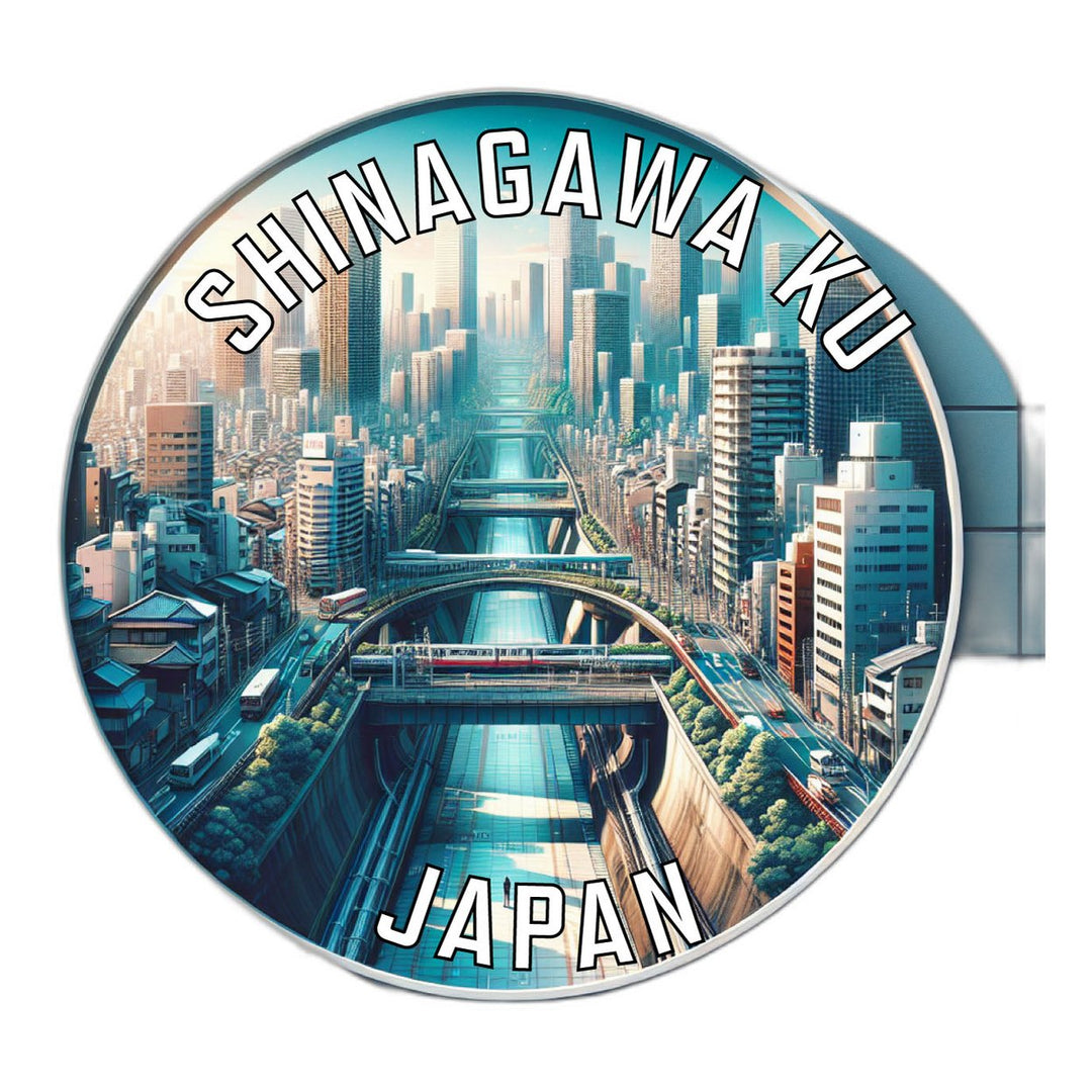 Shinagawa ku Japan Souvenir Die Cut Flat Magnet Image 1