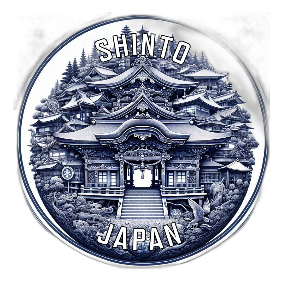 Shinto Japan Souvenir Die Cut Flat Magnet Image 1