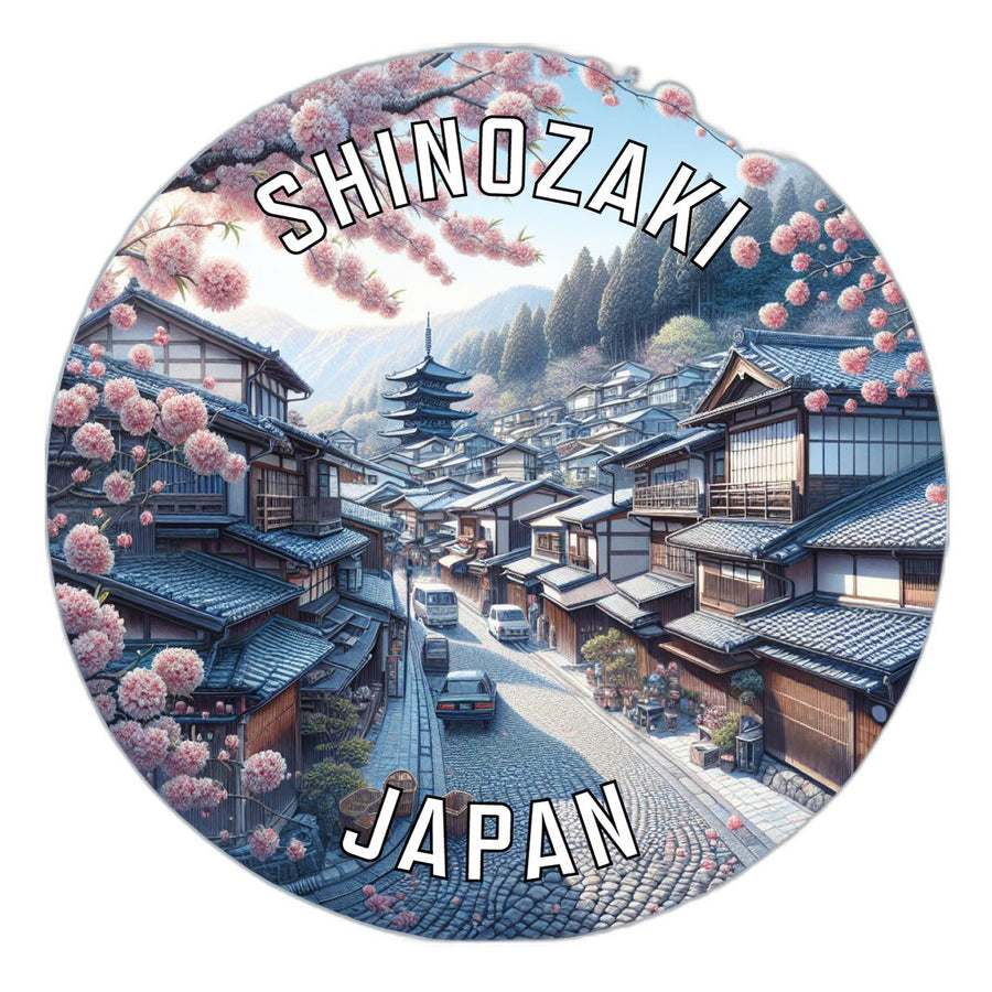 Shinozaki Japan Souvenir Die Cut Flat Magnet Image 1