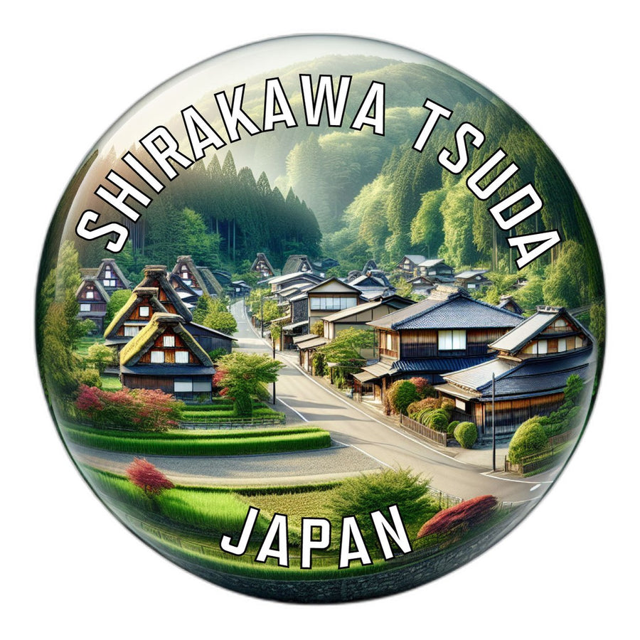 Shirakawa tsuda Japan Souvenir Die Cut Flat Magnet Image 1