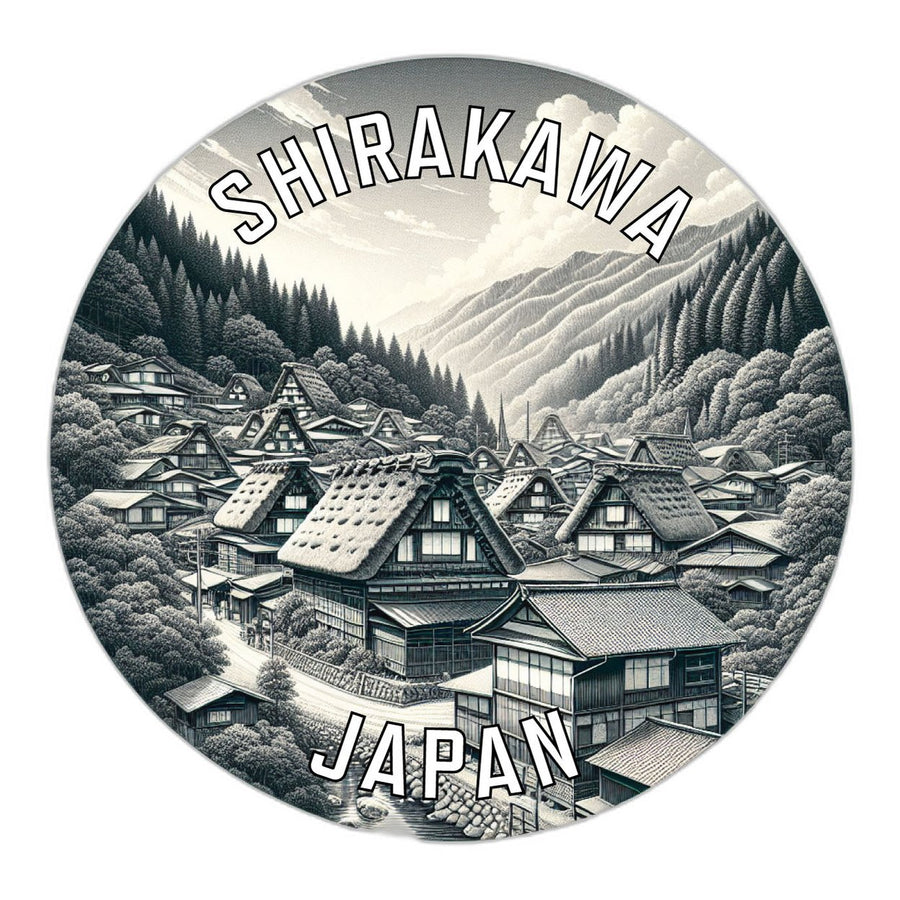 Shirakawa Japan Souvenir Die Cut Flat Magnet Image 1