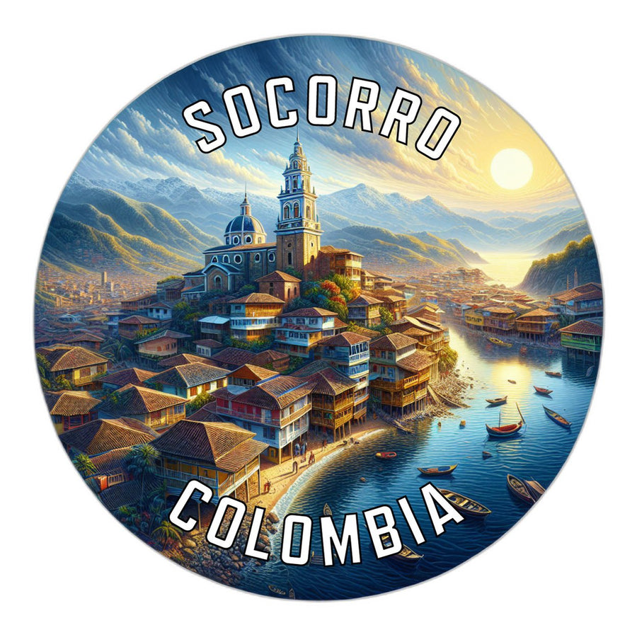 Socorro Colombia Souvenir Die Cut Flat Magnet Image 1