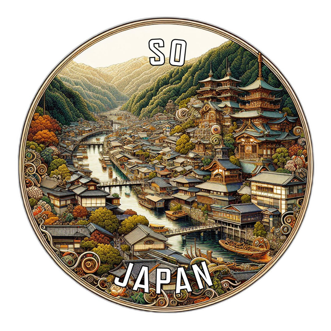 So Japan Souvenir Die Cut Flat Magnet Image 1