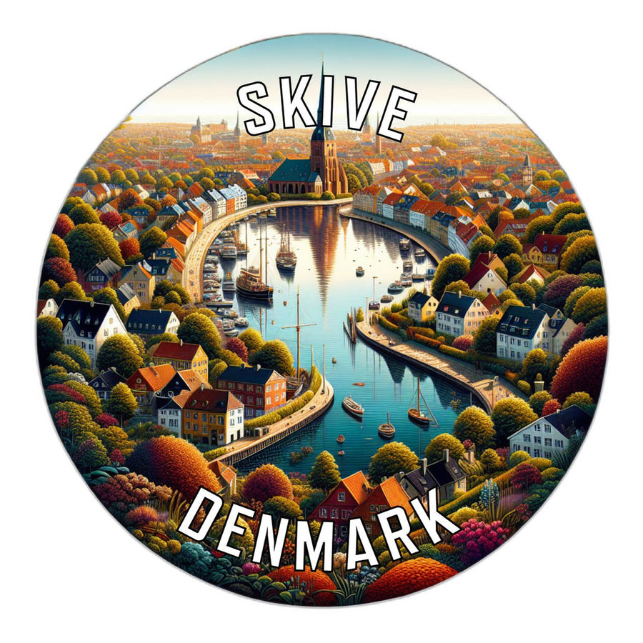 Skive Denmark Souvenir Die Cut Flat Magnet Image 1