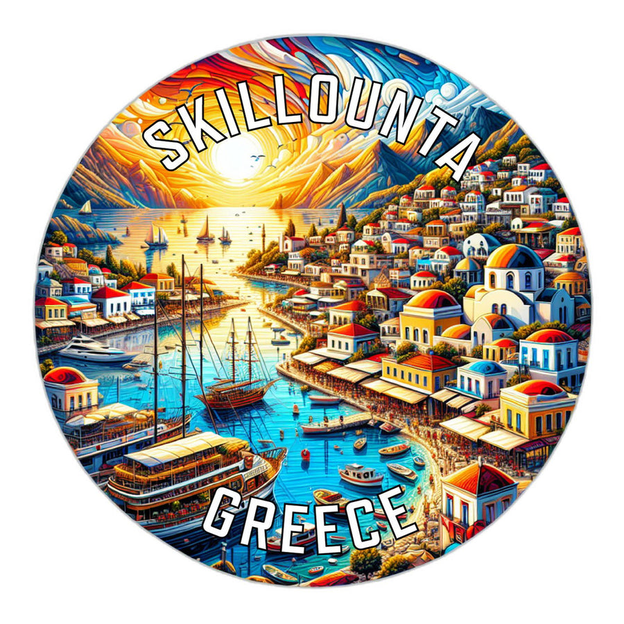 Skillounta Greece Souvenir Die Cut Flat Magnet Image 1