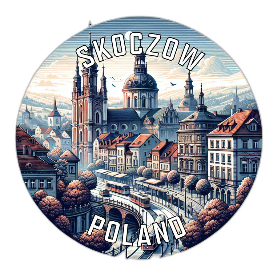 Skoczow Poland Souvenir Die Cut Flat Magnet Image 1