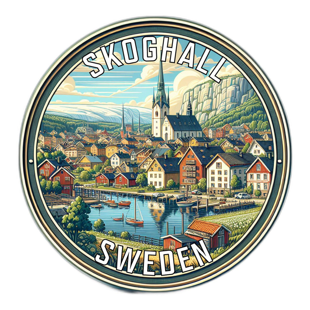 Skoghall Sweden Souvenir Die Cut Flat Magnet Image 1