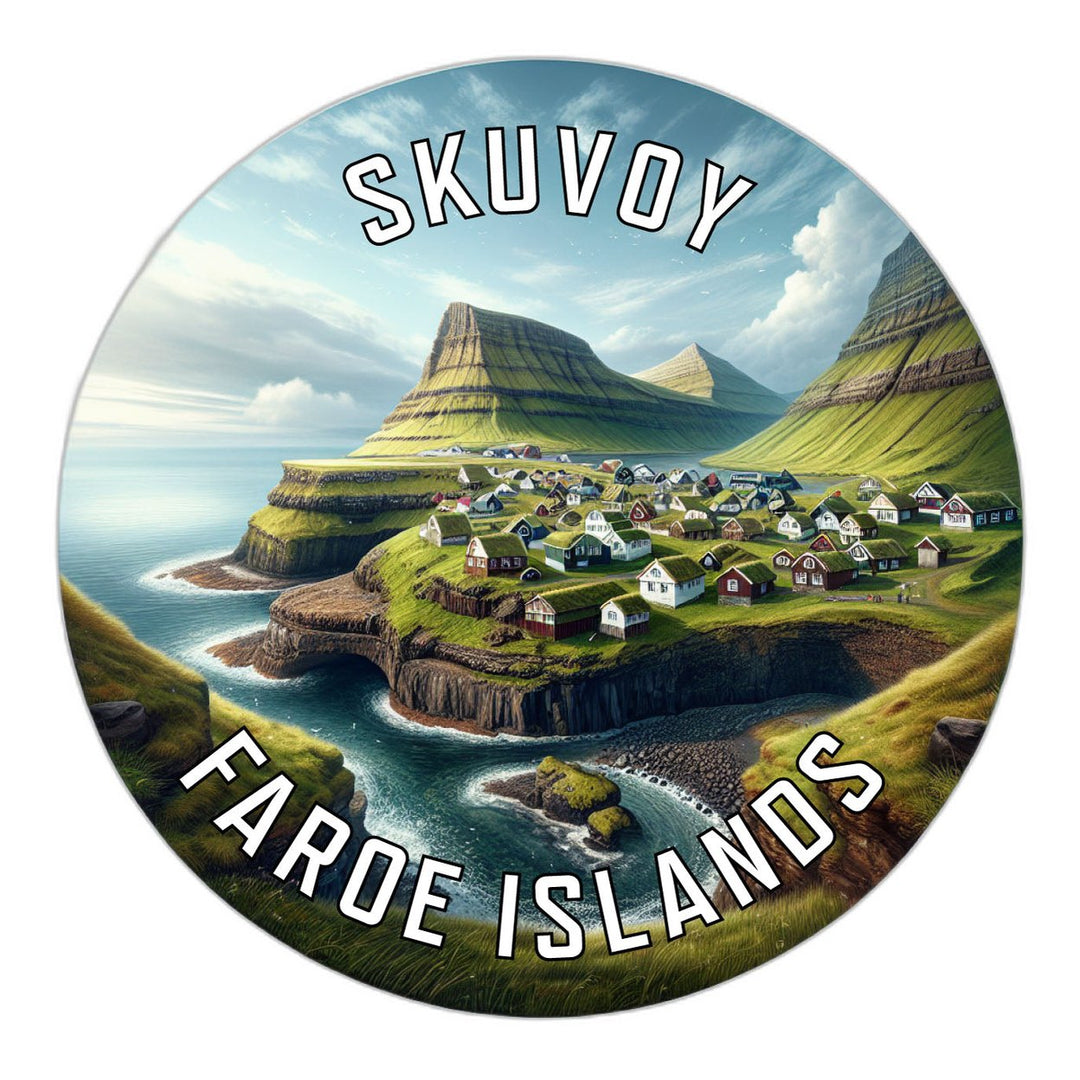 Skuvoy Faroe Islands Souvenir Die Cut Flat Magnet Image 1