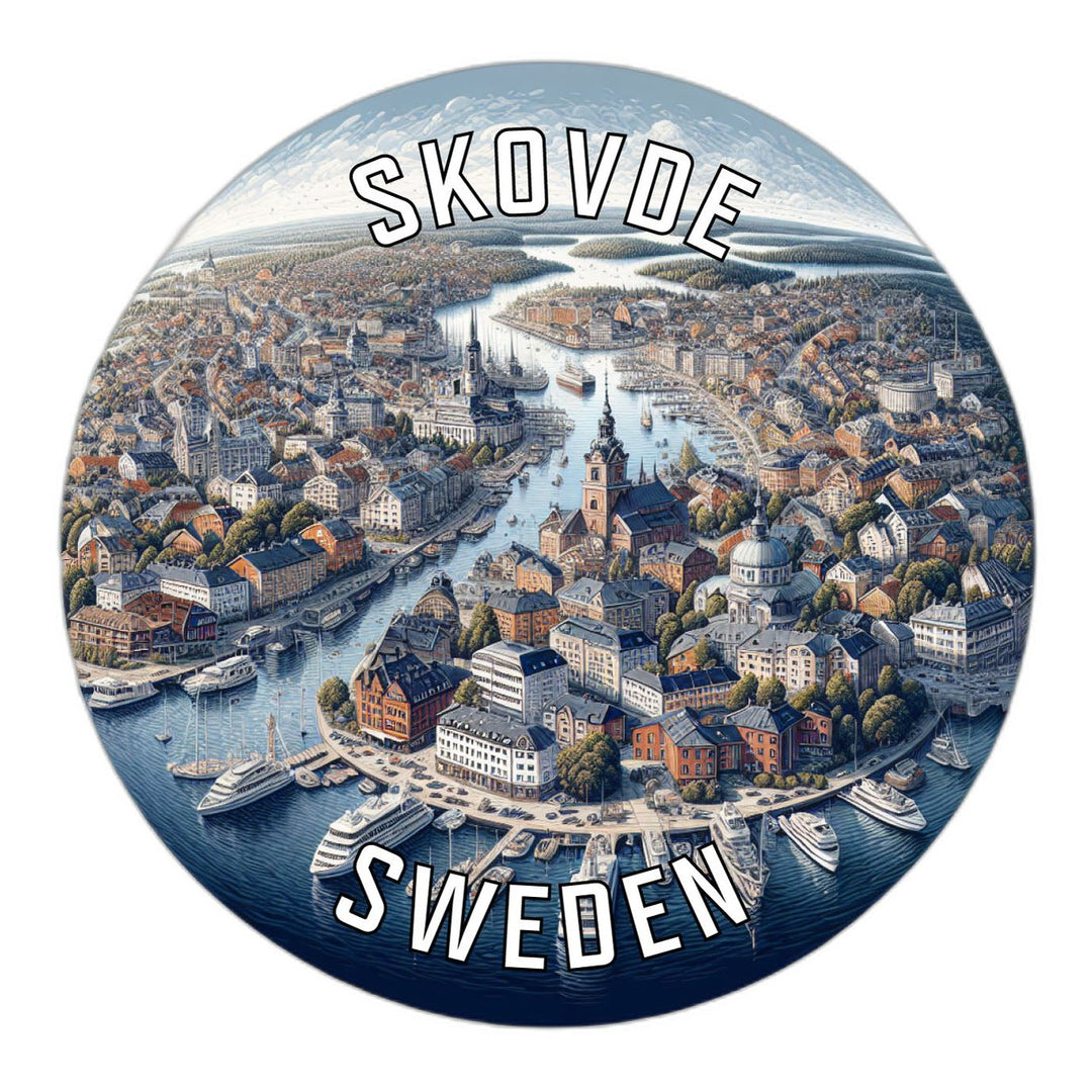 Skovde Sweden Souvenir Die Cut Flat Magnet Image 1