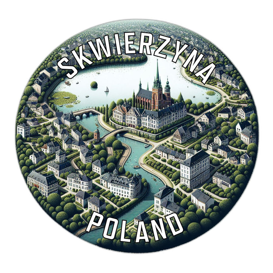 Skwierzyna Poland Souvenir Die Cut Flat Magnet Image 1