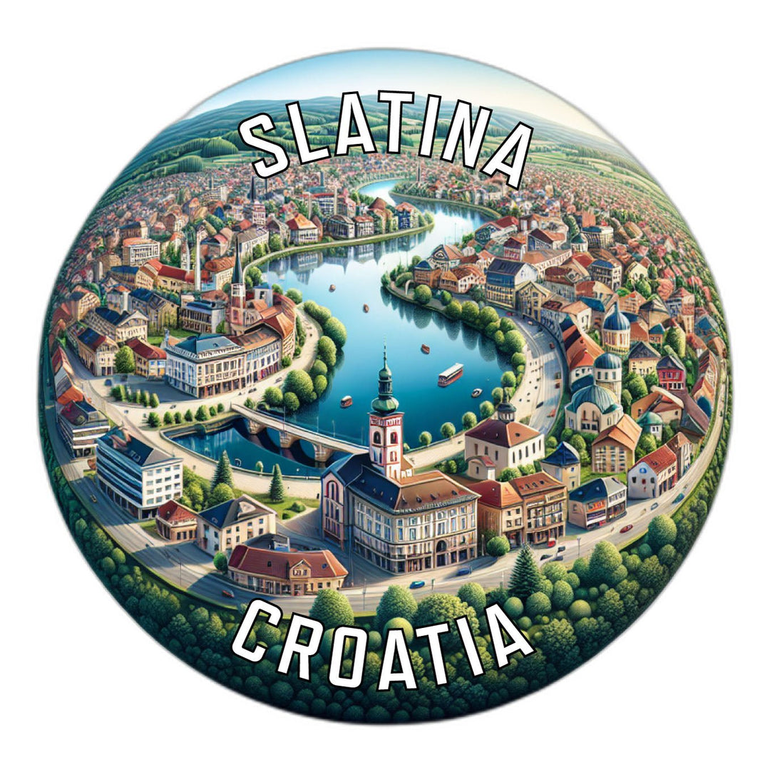 Slatina Croatia Souvenir Die Cut Flat Magnet Image 1