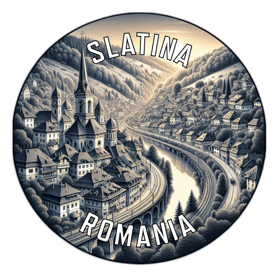 Slatina Romania Souvenir Die Cut Flat Magnet Image 1