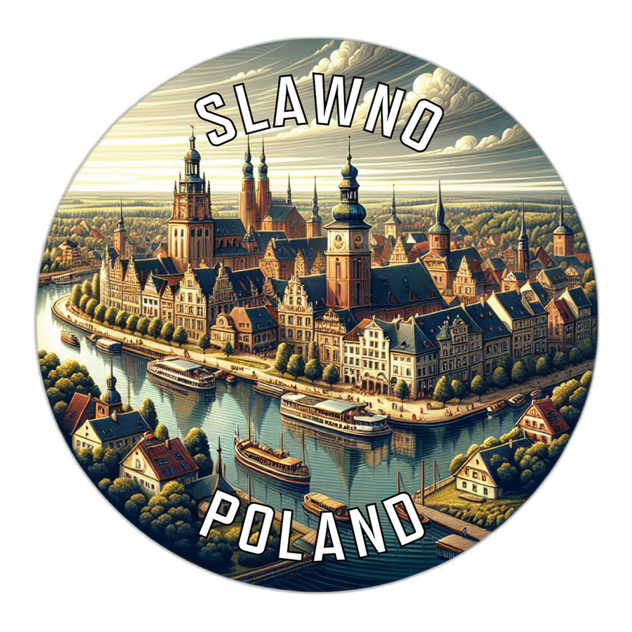 Slawno Poland Souvenir Die Cut Flat Magnet Image 1