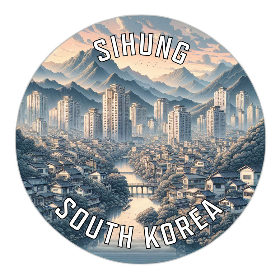 Sihung Korea South Souvenir Die Cut Flat Magnet Image 1