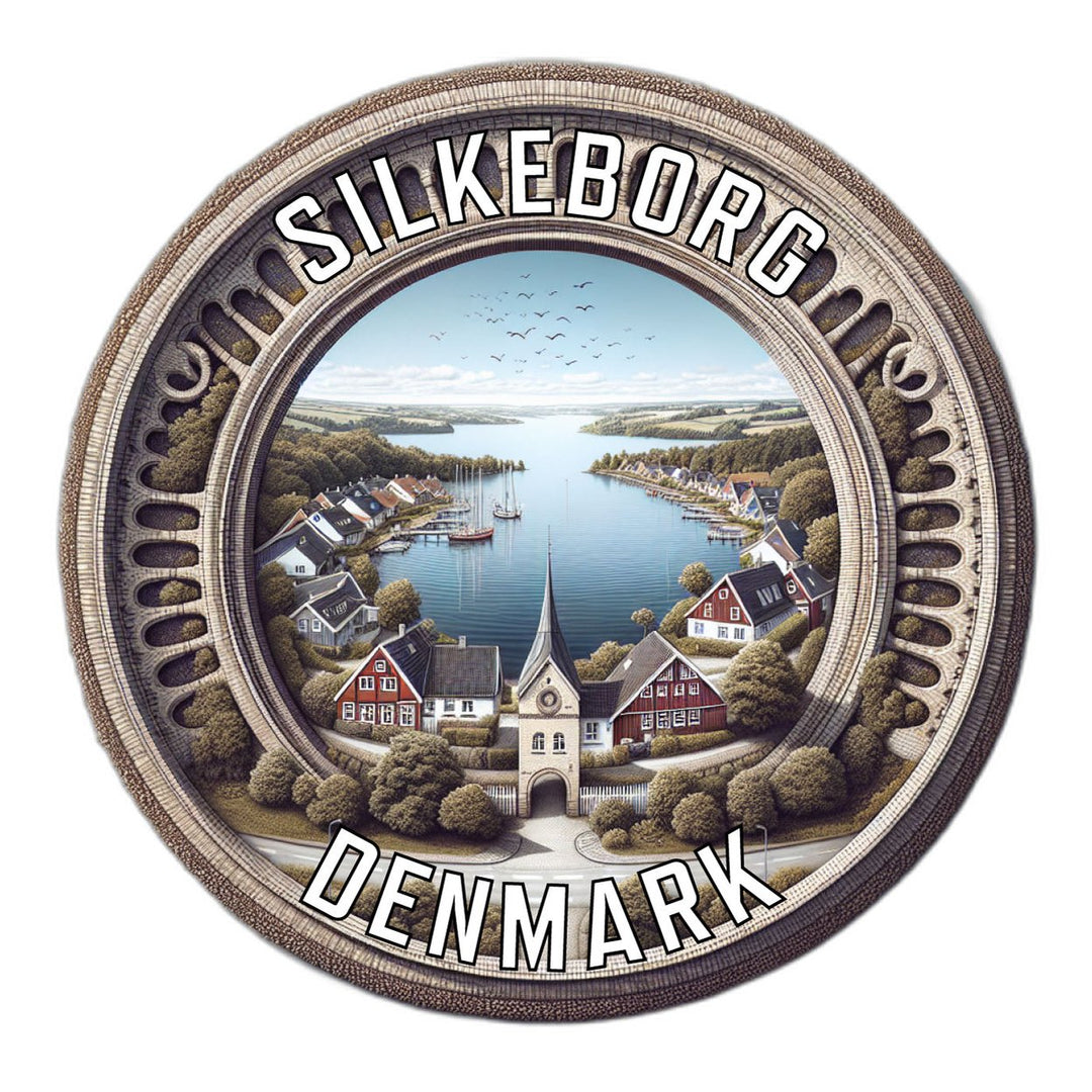 Silkeborg Denmark Souvenir Die Cut Flat Magnet Image 1