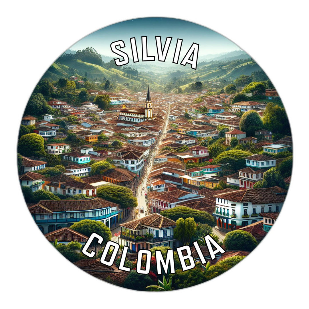 Silvia Colombia Souvenir Die Cut Flat Magnet Image 1