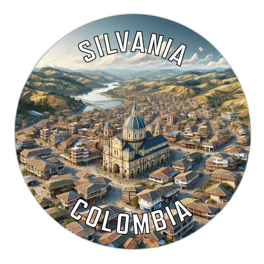 Silvania Colombia Souvenir Die Cut Flat Magnet Image 1