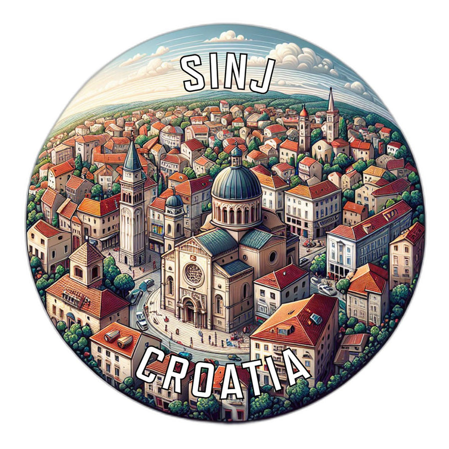 Sinj Croatia Souvenir Die Cut Flat Magnet Image 1