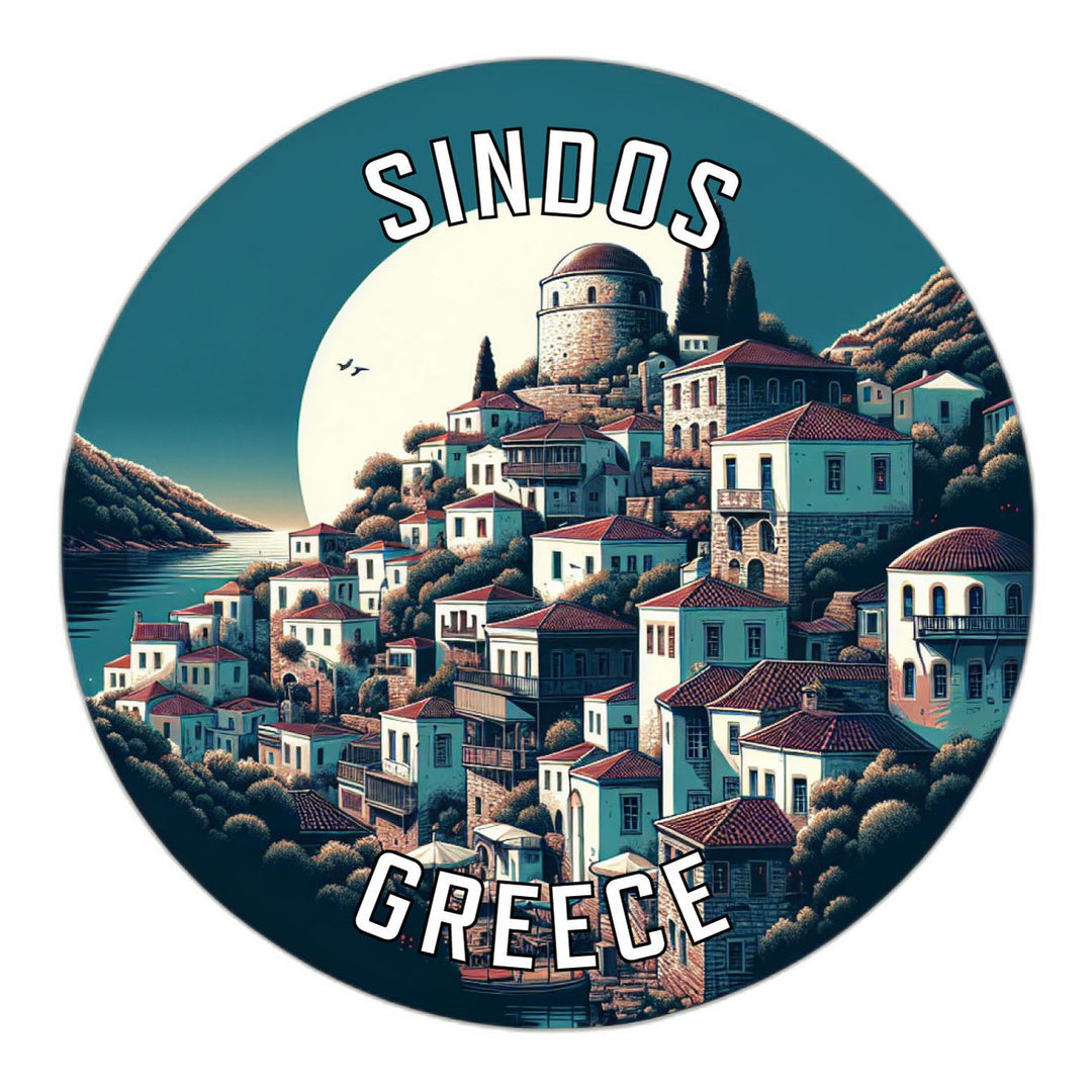 Sindos Greece Souvenir Die Cut Flat Magnet Image 1