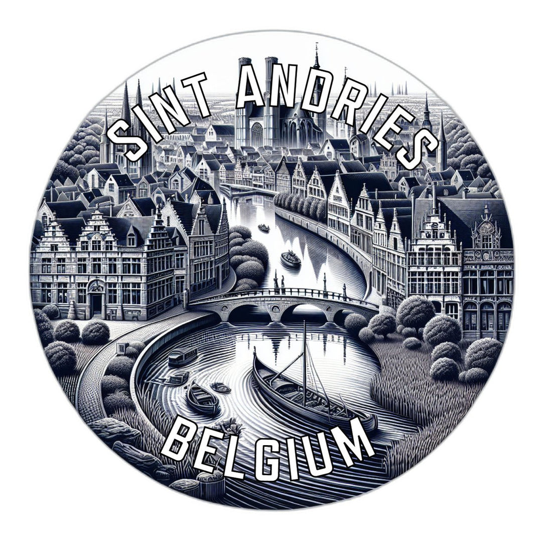 Sint Andries Belgium Souvenir Die Cut Flat Magnet Image 1