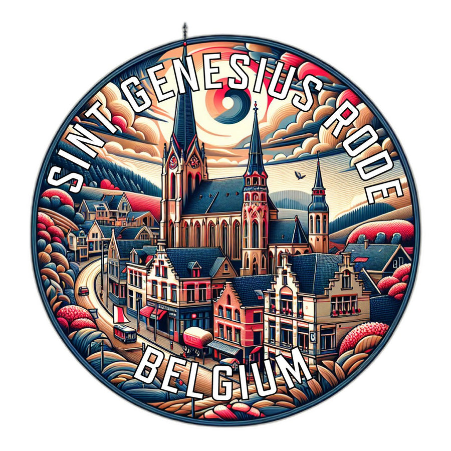 Sint Genesius Rode Belgium Souvenir Die Cut Flat Magnet Image 1