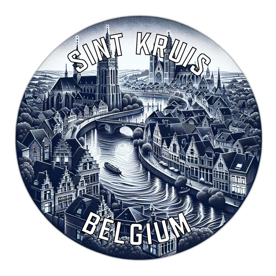 Sint Kruis Belgium Souvenir Die Cut Flat Magnet Image 1