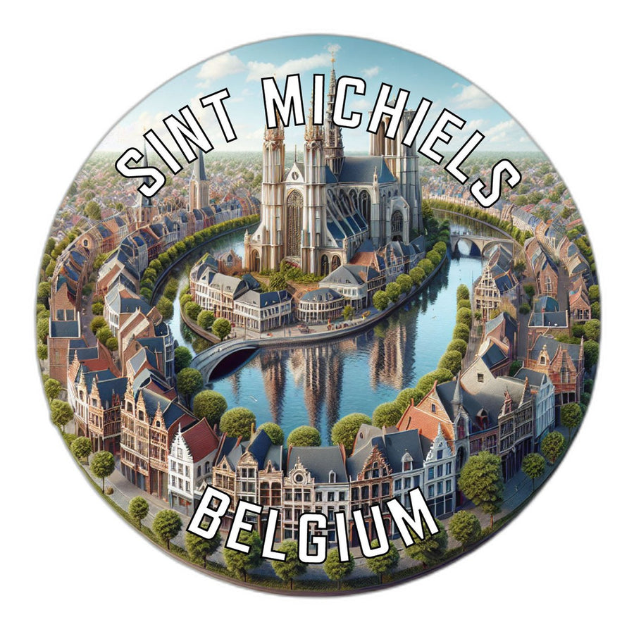 Sint Michiels Belgium Souvenir Die Cut Flat Magnet Image 1