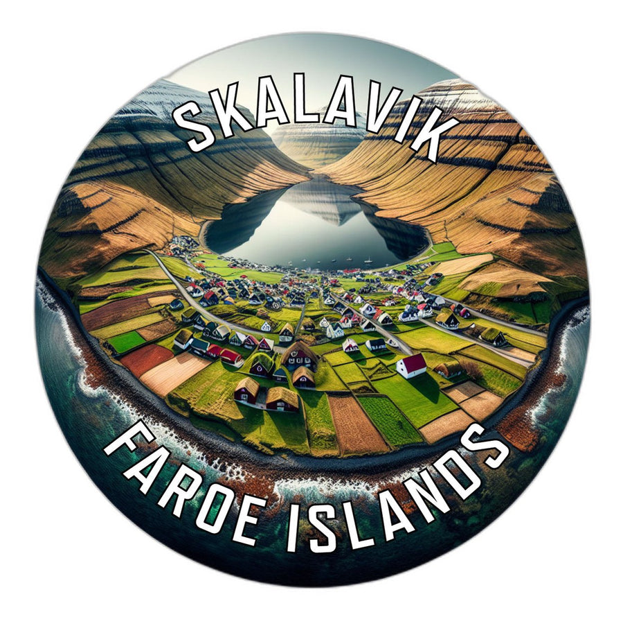 Skalavik Faroe Islands Souvenir Die Cut Flat Magnet Image 1